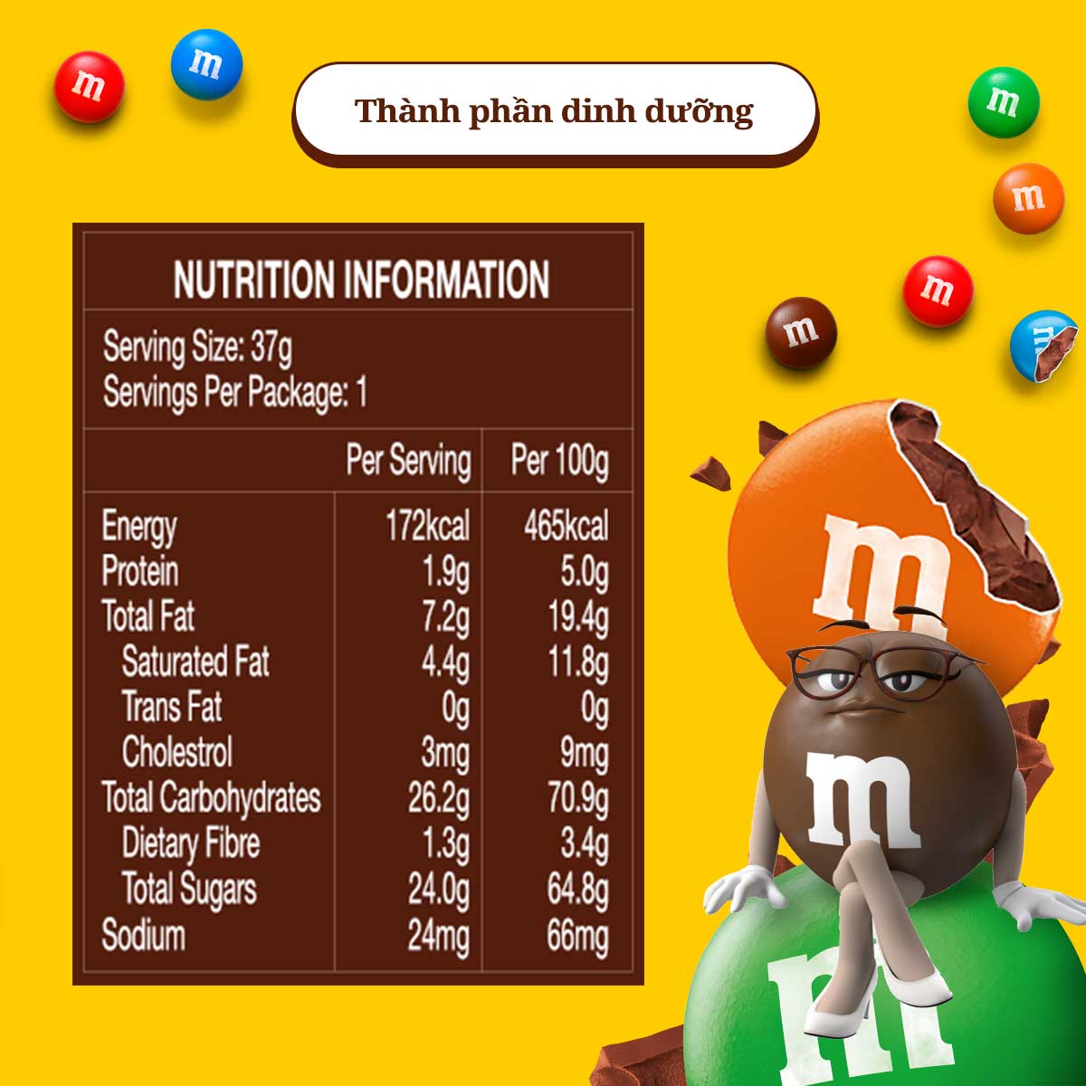 Combo 6 gói Kẹo Sô Cô La Sữa M&M'S 37g