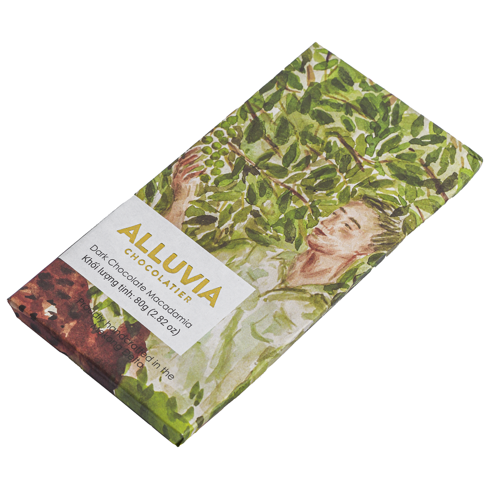 Sô cô la đen Alluvia Mắc Ca 80g