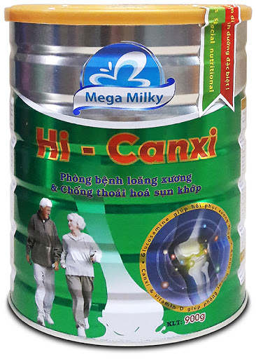 Sữa bột Hi-canxi của Mega Milky 900g