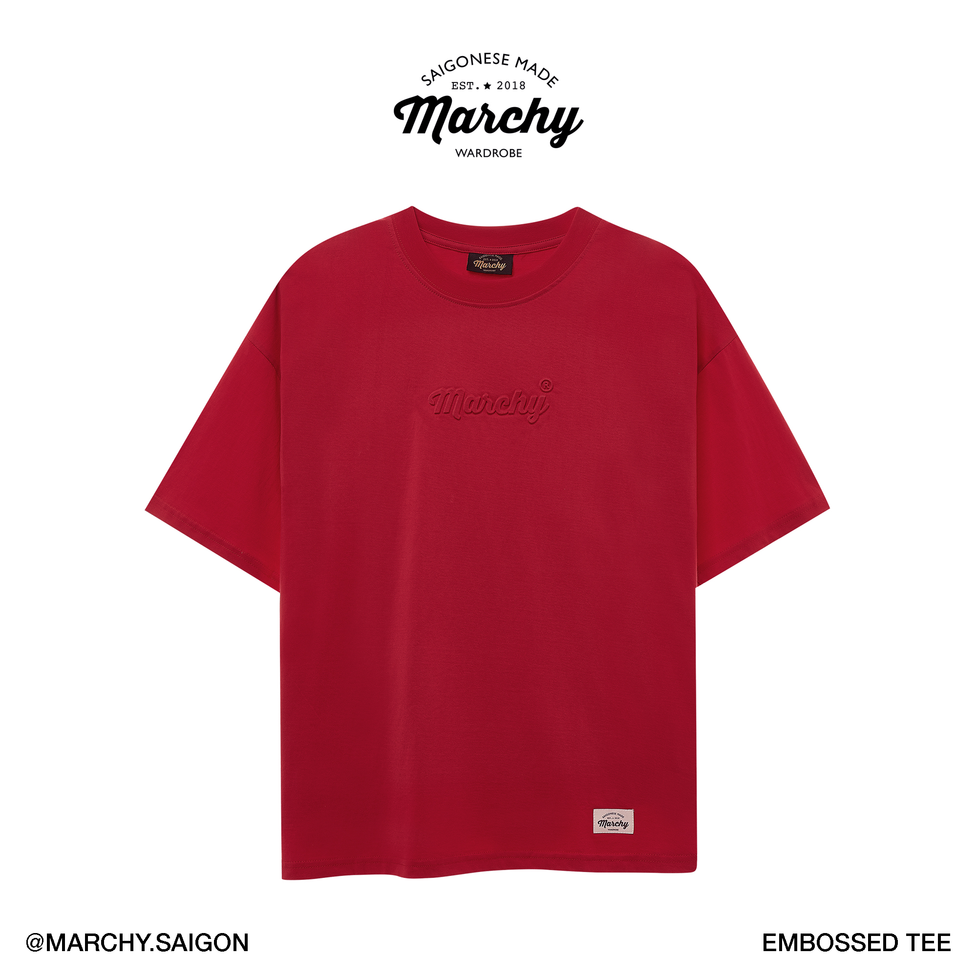 [Nhập LazSoHot2- giảm 20% đơn 199k|MARCHY - Embossed Tee - Áo Dập Nổi