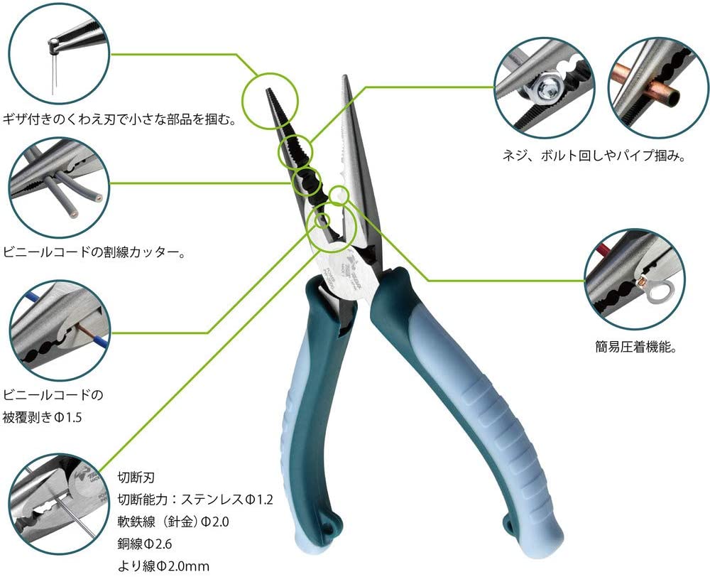 Kềm nhọn đa năng cán đàn hồi king ttc pw-232dg