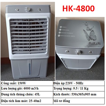 QUẠT HƠI NƯỚC HAKARI HK4800 CÓ XE ĐẨY