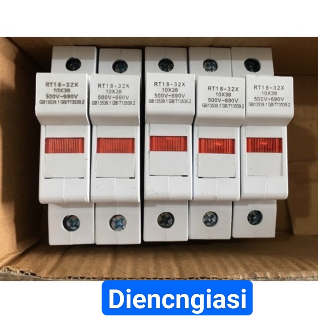 Đế cầu chì RT18-32X 1P / Cầu chì sứ 10x38