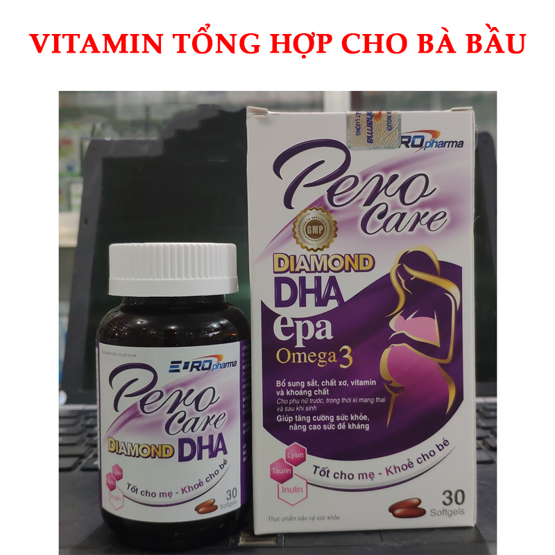 [ SALE SIÊU BÃO ] Vitamin tổng hợp cho bà bầu PeroCare Diamond DHA, tốt cho mẹ - khoẻ cho bé nhập khẩu