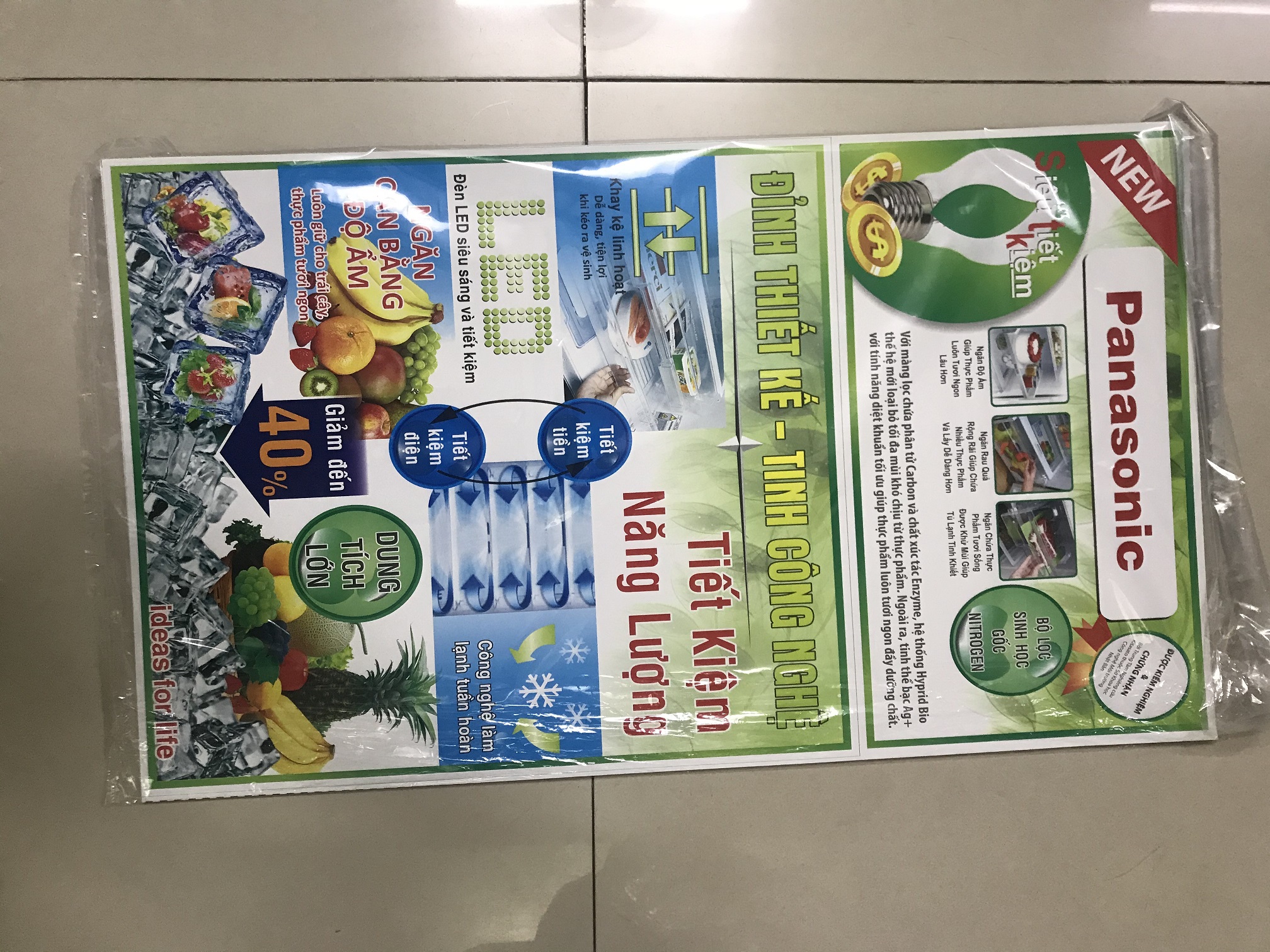 [HCM]Miếng dán tủ lạnh Panasonic  - Tem dán tủ lạnh Panasonic (mẫu 5)