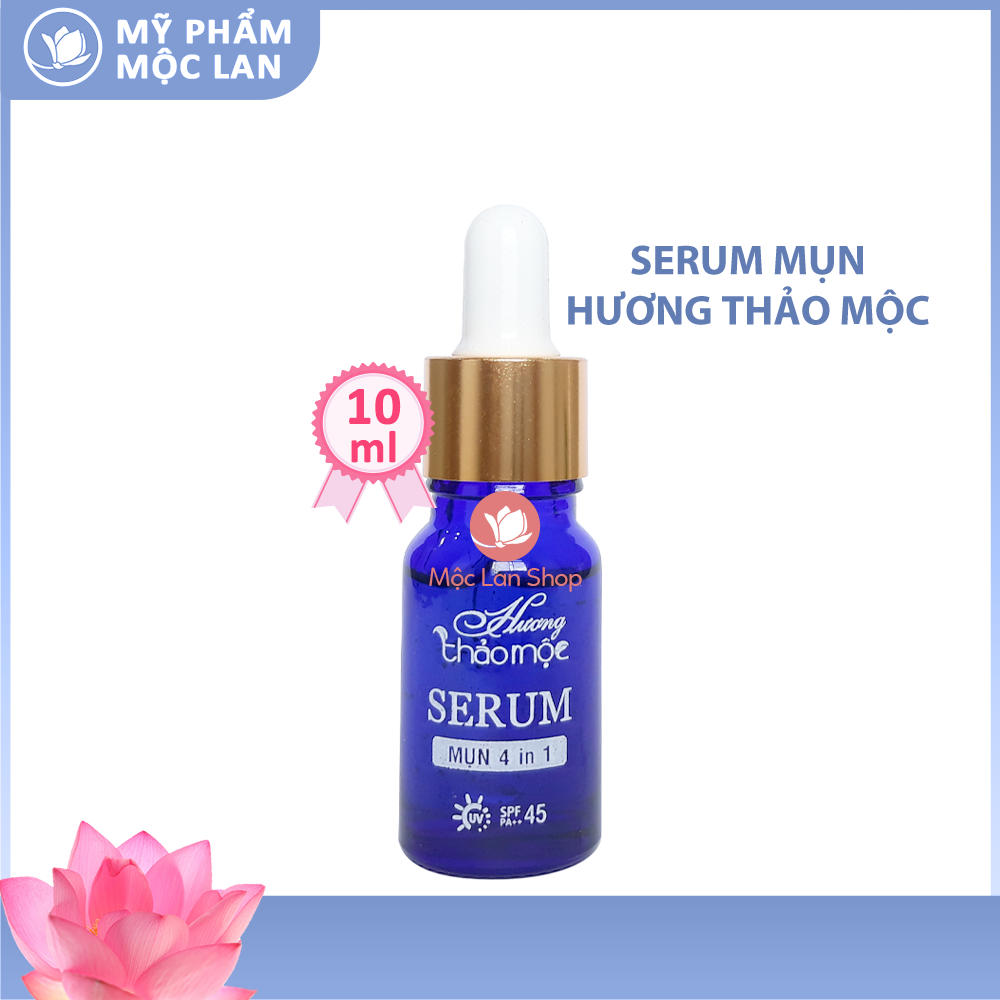 Serum chuyên sâu mụn giảm thâm thâm mờ sẹo dưỡng trắng da - Serum Hương Thảo Mộc 10ml - Mỹ phẩm Mộc Lan