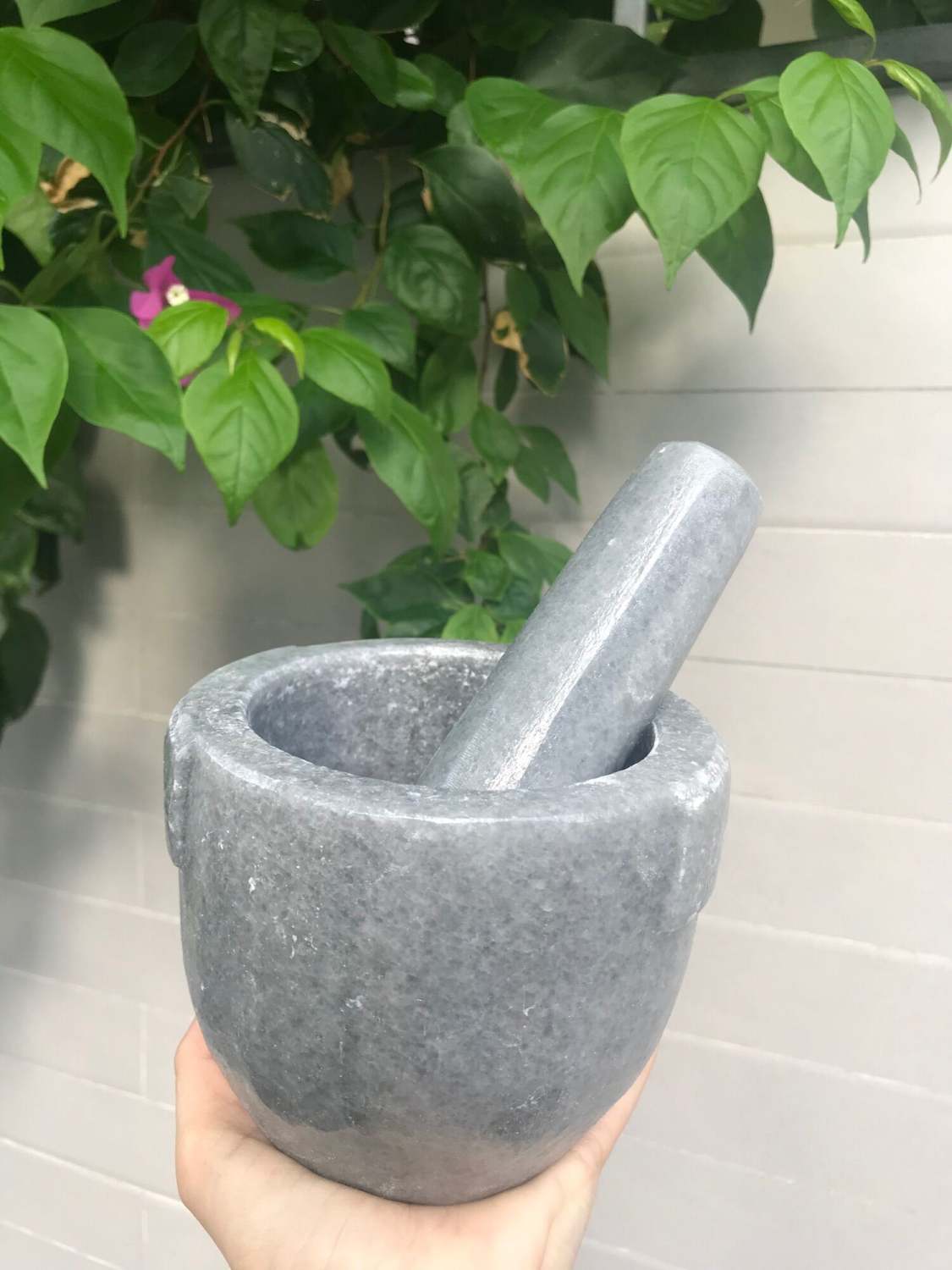 Cối đá non nước màu xám size 12cm