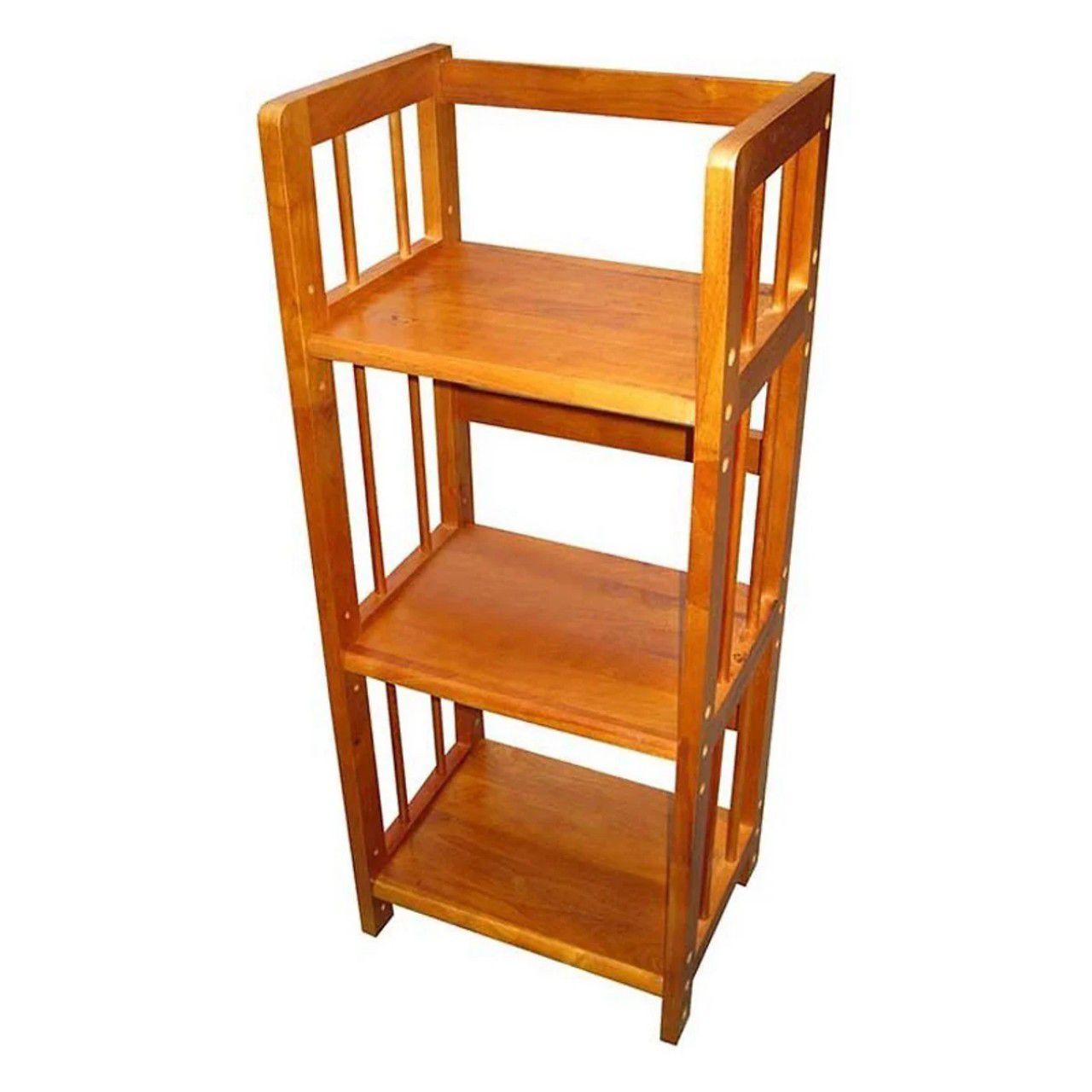 KỆ SÁCH GỖ CAO SU 3 TẦNG DÀI 40