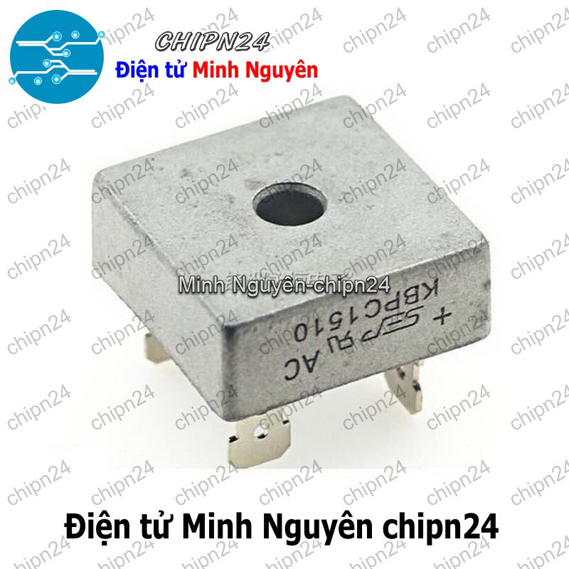 [2 con] (F57) Cầu Diode KBPC1510 15A 1000V (15A vuông) - HH002892