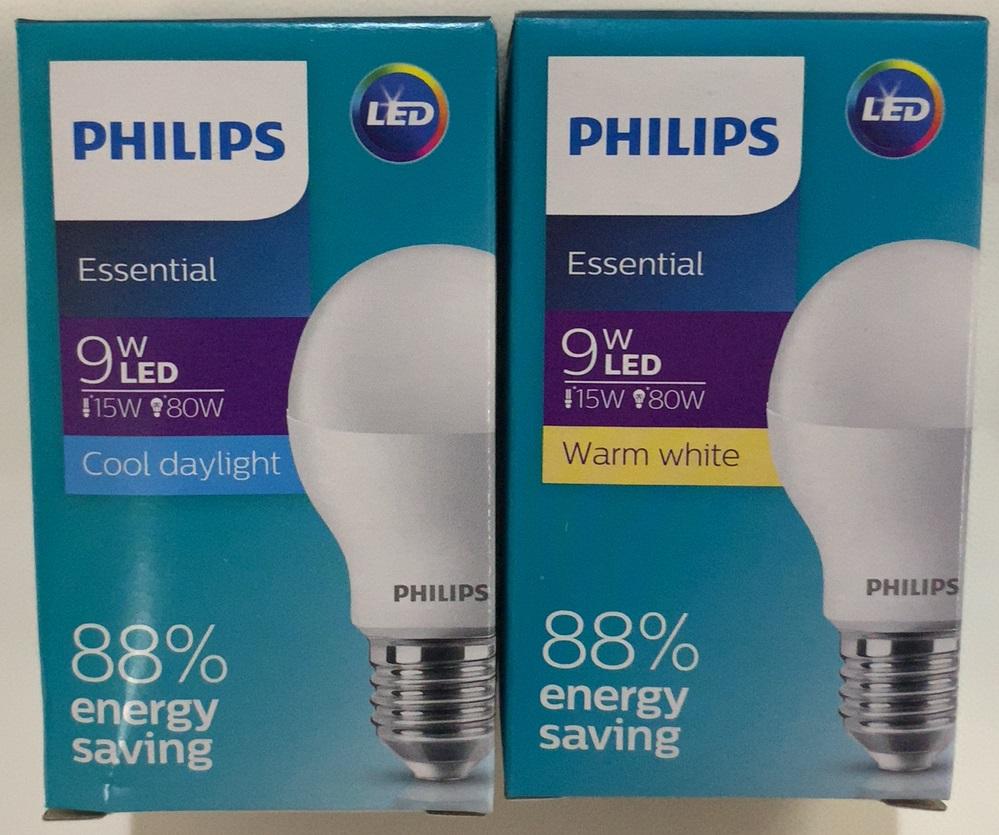 Bóng đèn Philips LED siêu sáng tiết kiệm điện Essential 9W E27 A60