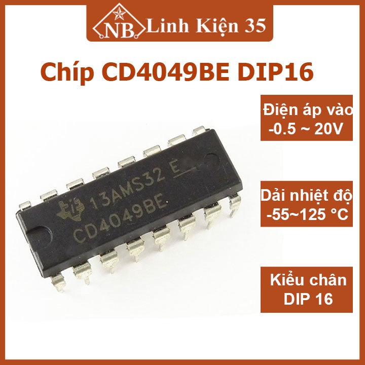 Ic cd4049be 16 chân cắm dip16