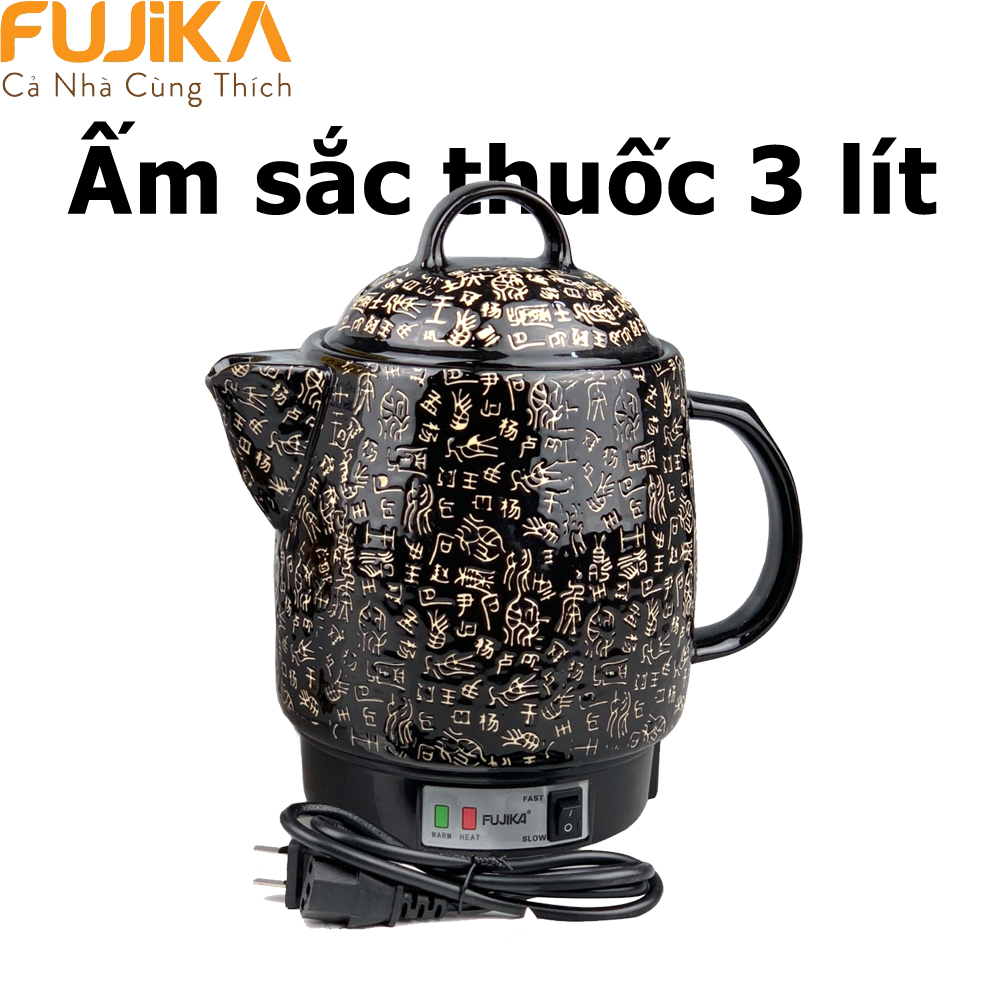 Ấm sắc thuốc tự động fujika-fj-ck33k5 tự ngắt khi còn 1 chén - bảo hành 12 tháng