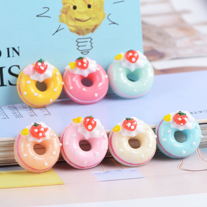 Combo 2 Charm Slime Squishy Bánh Donut nhân dâu