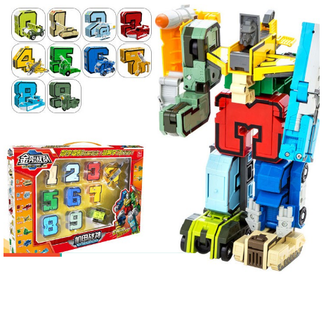 [Rẻ vô địch] [Ảnh thật] [Có sẵn] Bộ robot biến hình số từ 0-9 đồ chơi lắp ráp