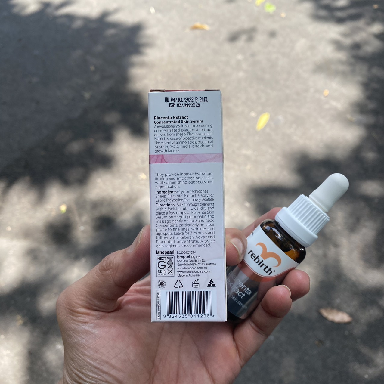 Serum làm mờ nám tàn nhang giảm thâm Nhau Thai Cừu Đậm Đặc 45% Rebirth Placenta Extract Concentrate 25ml