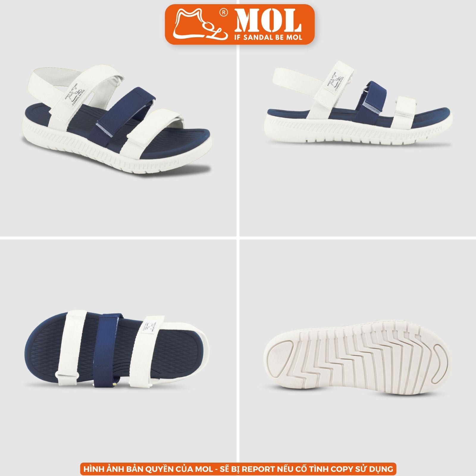 Sandal nam nữ unisex MOL Zenstep MS4 3 quai ngang