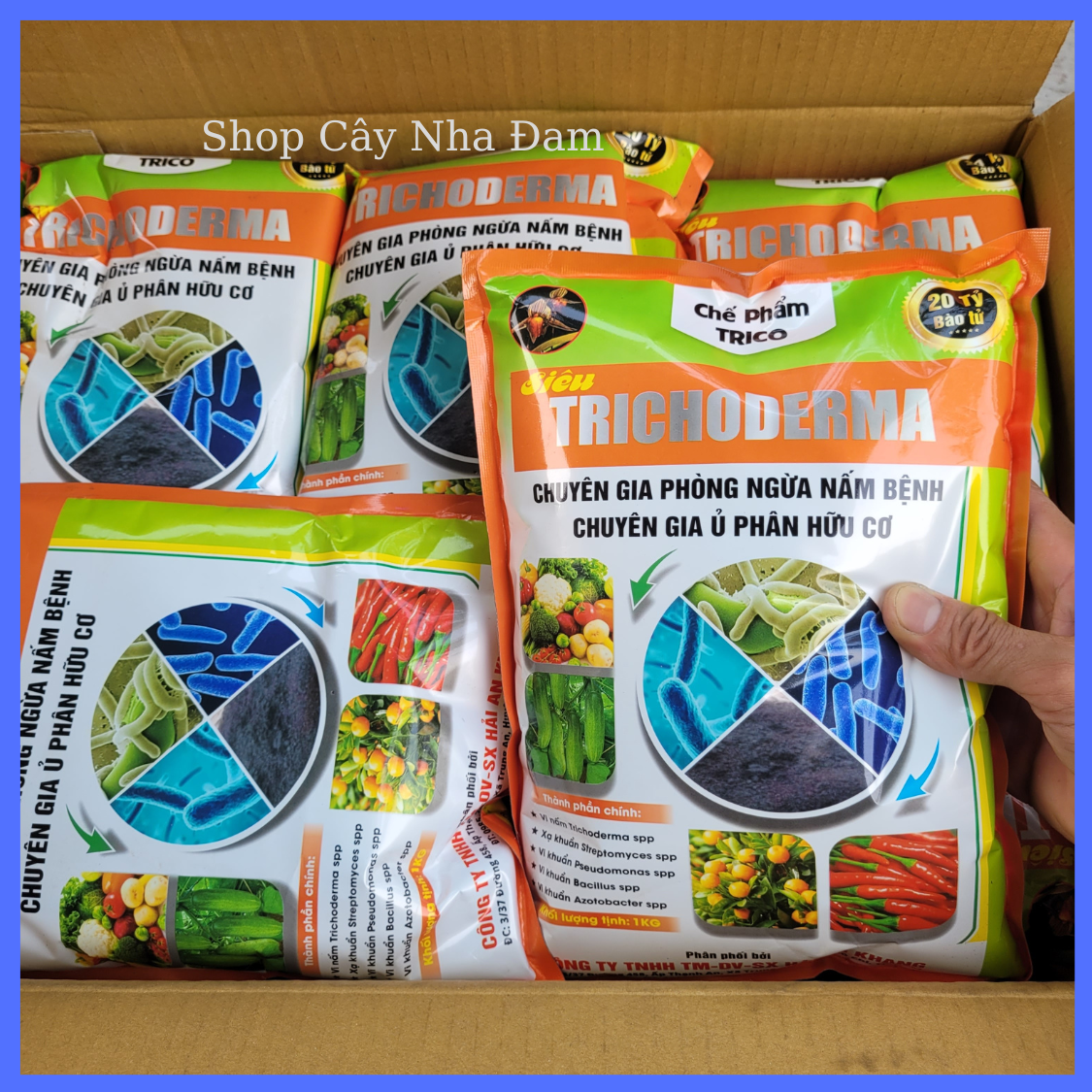 Chế Phẩm TRICHODERMA Cao Cấp Chuyên Ủ Các Loại Phân Hữu Cơ Cho Mọi Cây Trồng (Túi 1KG)