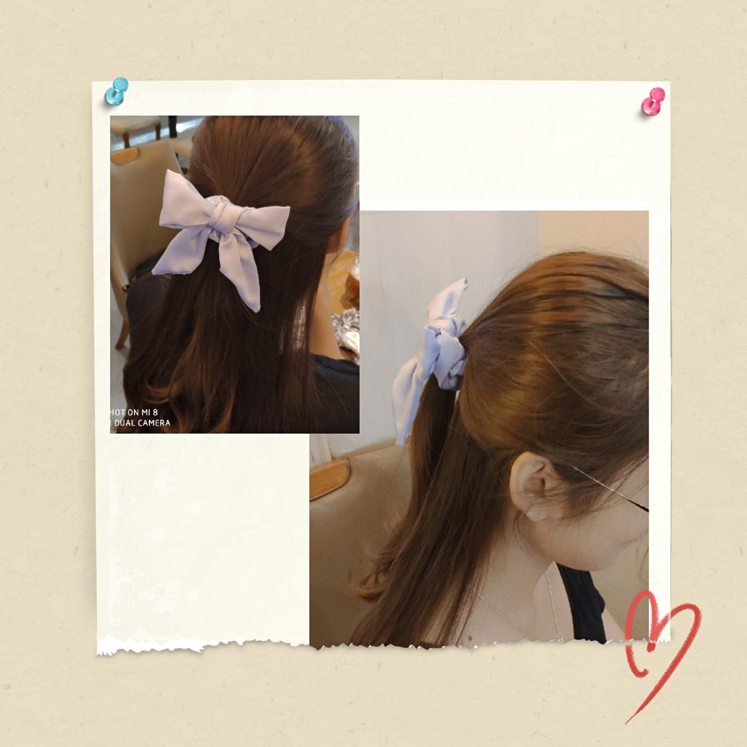 Cột tóc nơ ngăn xinh đẹp, vòng tay nơ Hàn Quốc chất liệu mềm mại, sang trọng