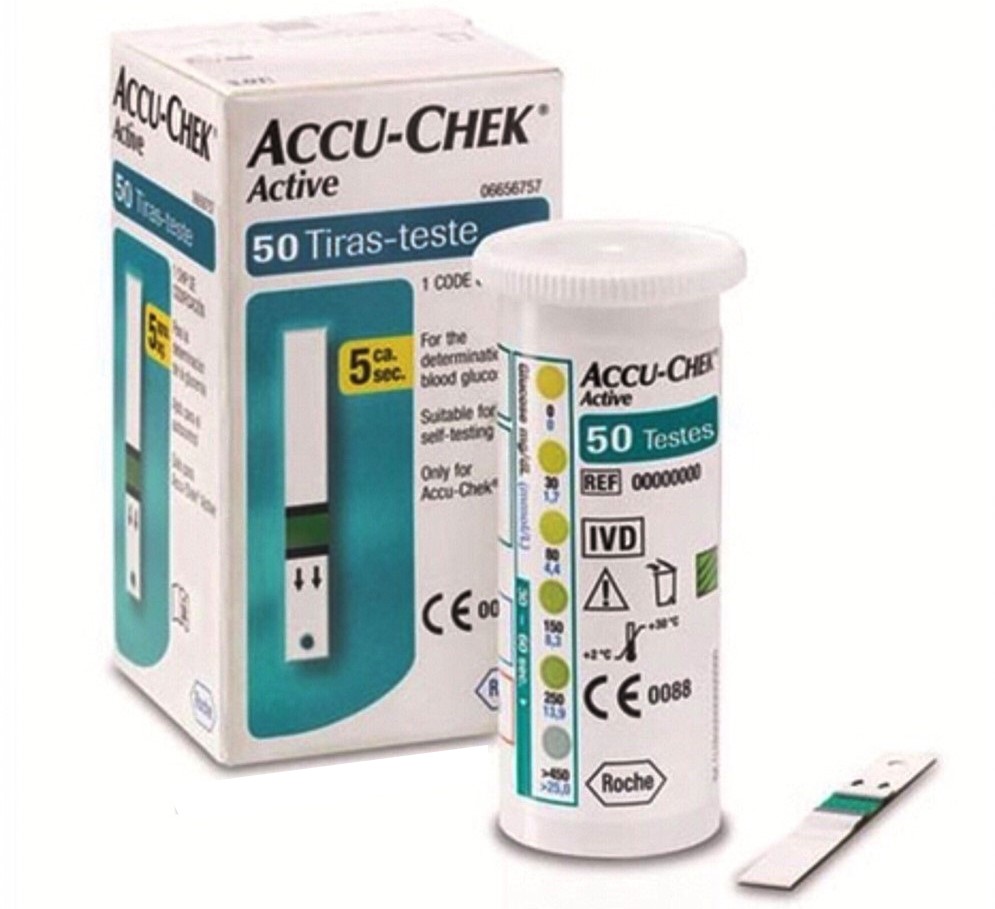 [HCM]Que Thử Đường Huyết Accu-Chek Active 50 Cái