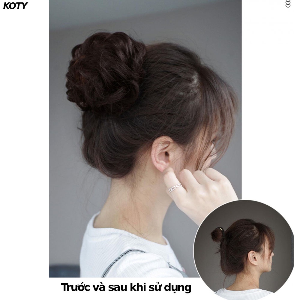 Tóc giả búi rối ,búi tóc giả xoăn cao cấp dễ dàng sử dụng