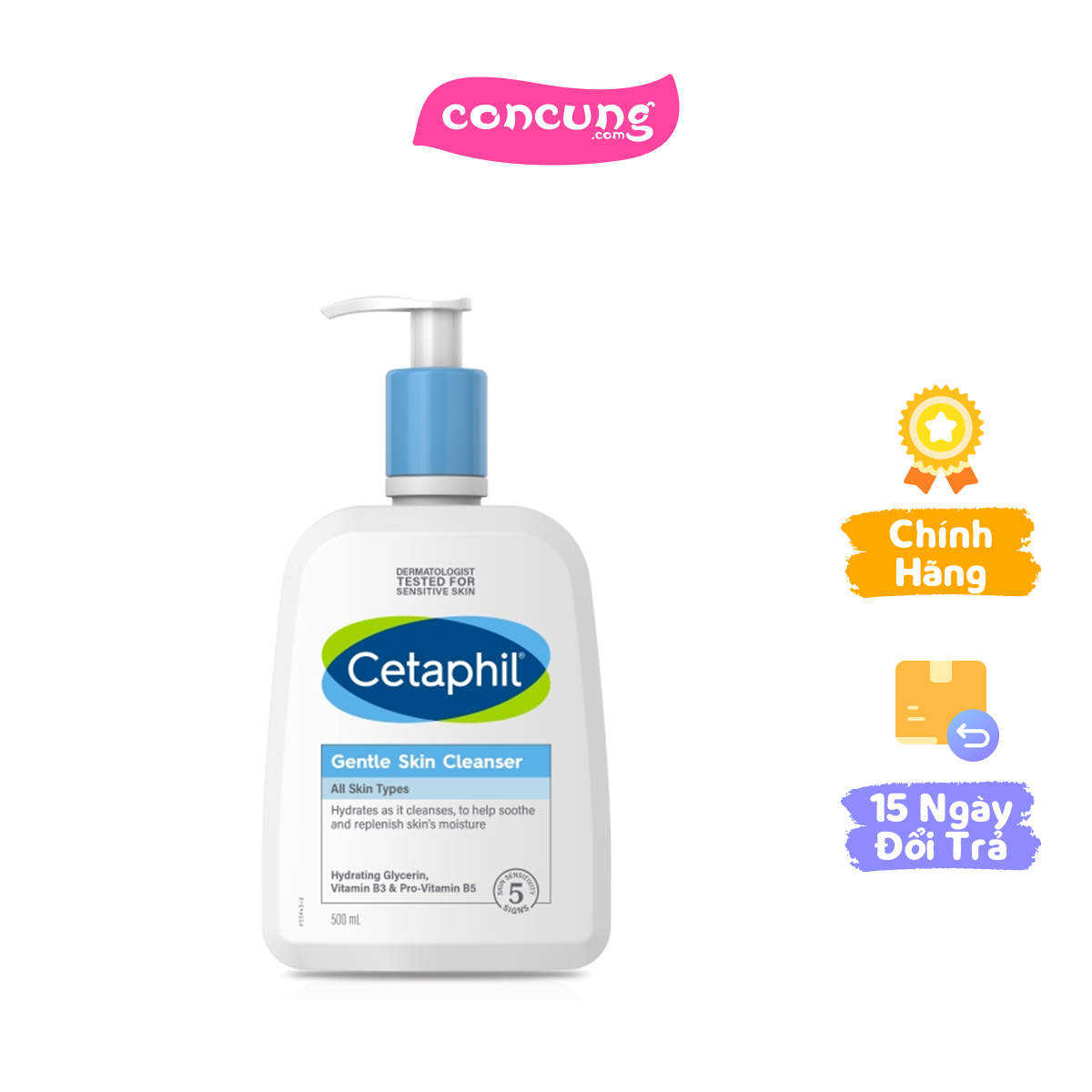 Sữa rửa mặt dịu nhẹ Cetaphil gentle skin cleanser 500ml