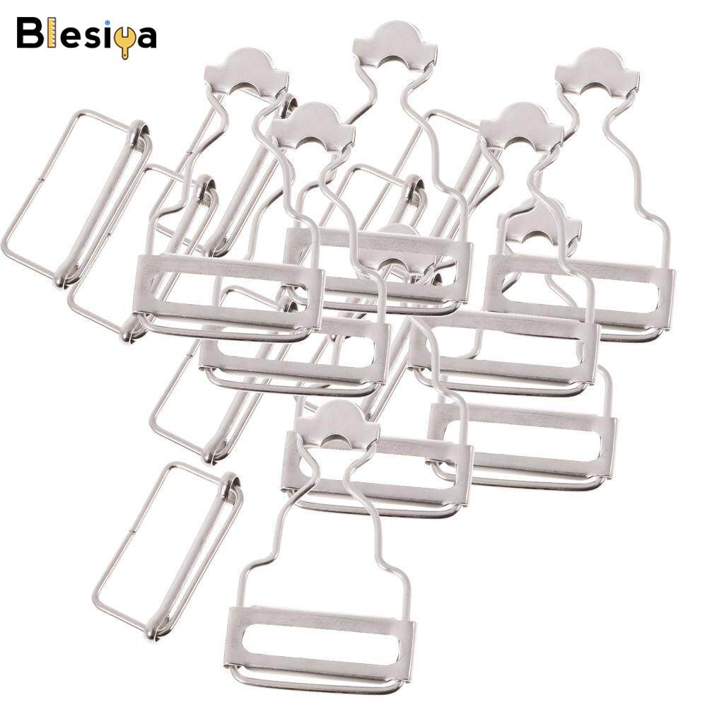 Blesiya Metal Brace Buckles - Dungaree Clips with Rectangle Buckle for Suspenders and Straps - Fasteners for Overalls and Pinafore Dresses