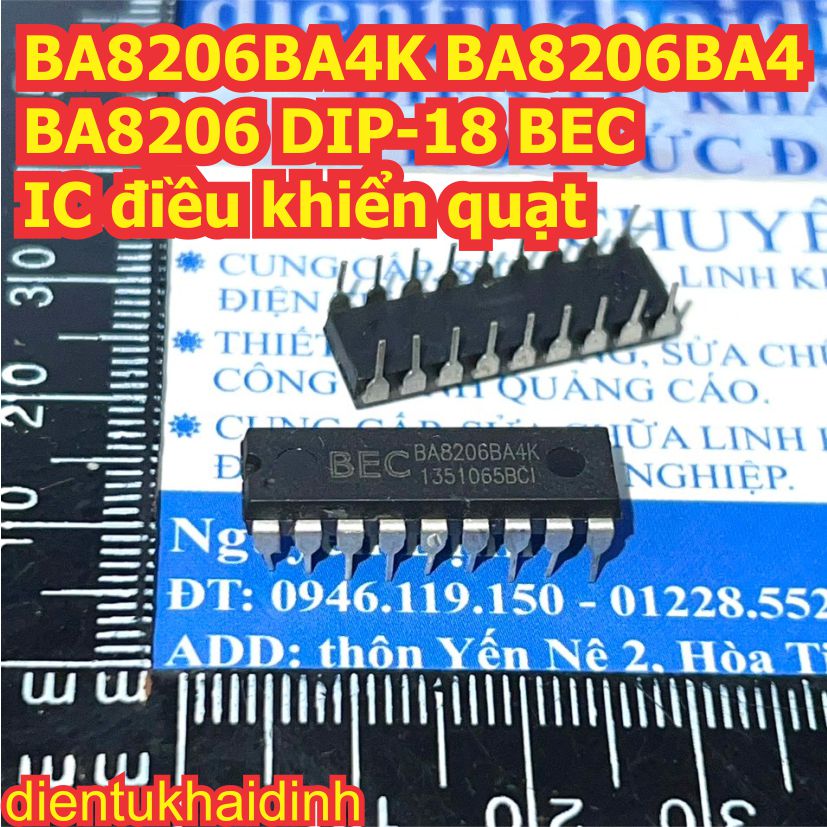 2 con BA8206BA4K BA8206BA4 BA8206 DIP-18 BEC IC điều khiển quạt  kde2916