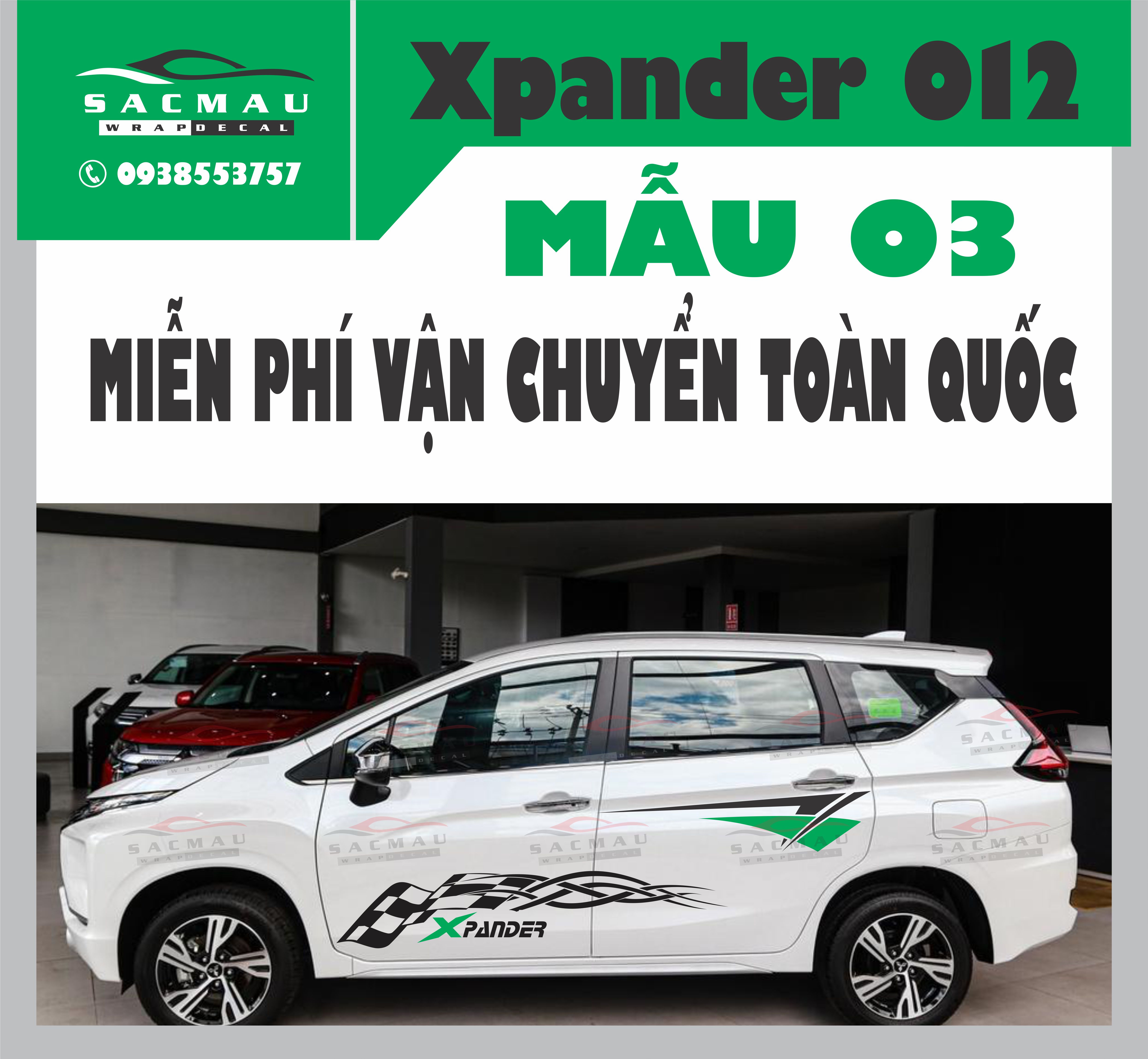 Tem dán ô tô xpander (MIỄN PHÍ VẬN CHUYỂN TOÀN QUỐC)