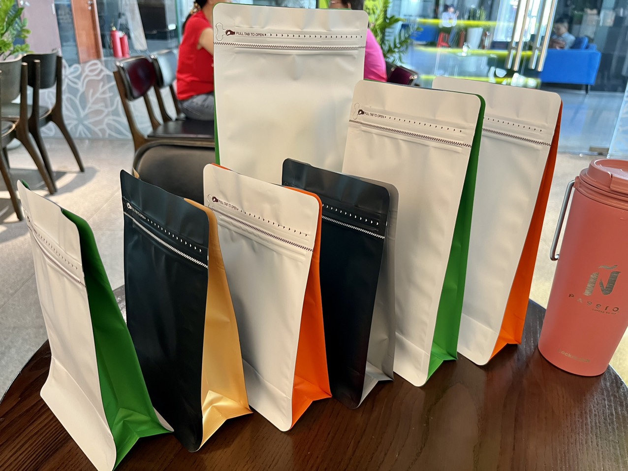 [1kg/size ĐÃ ĐÓNG VAL ]Túi ZIPPER 8 CẠNH đựng trà, cafe,  (NHIỀU MÀU - FULL SIZE)