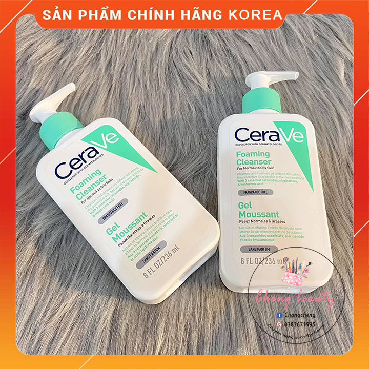 Sữa rửa mặt Cerave dịu nhẹ 236ml Mới Nhất
