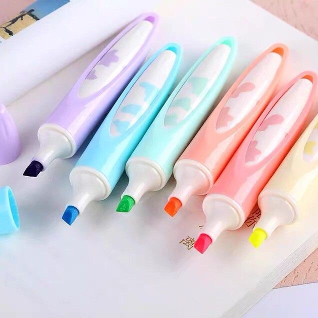 Set 6 cây bút dạ quang bò sữa dễ thương