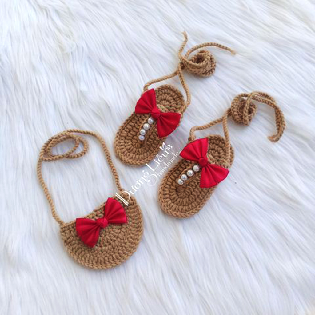 Giày Sandal Cột Dây Dễ Thương Cho Bé Gái
