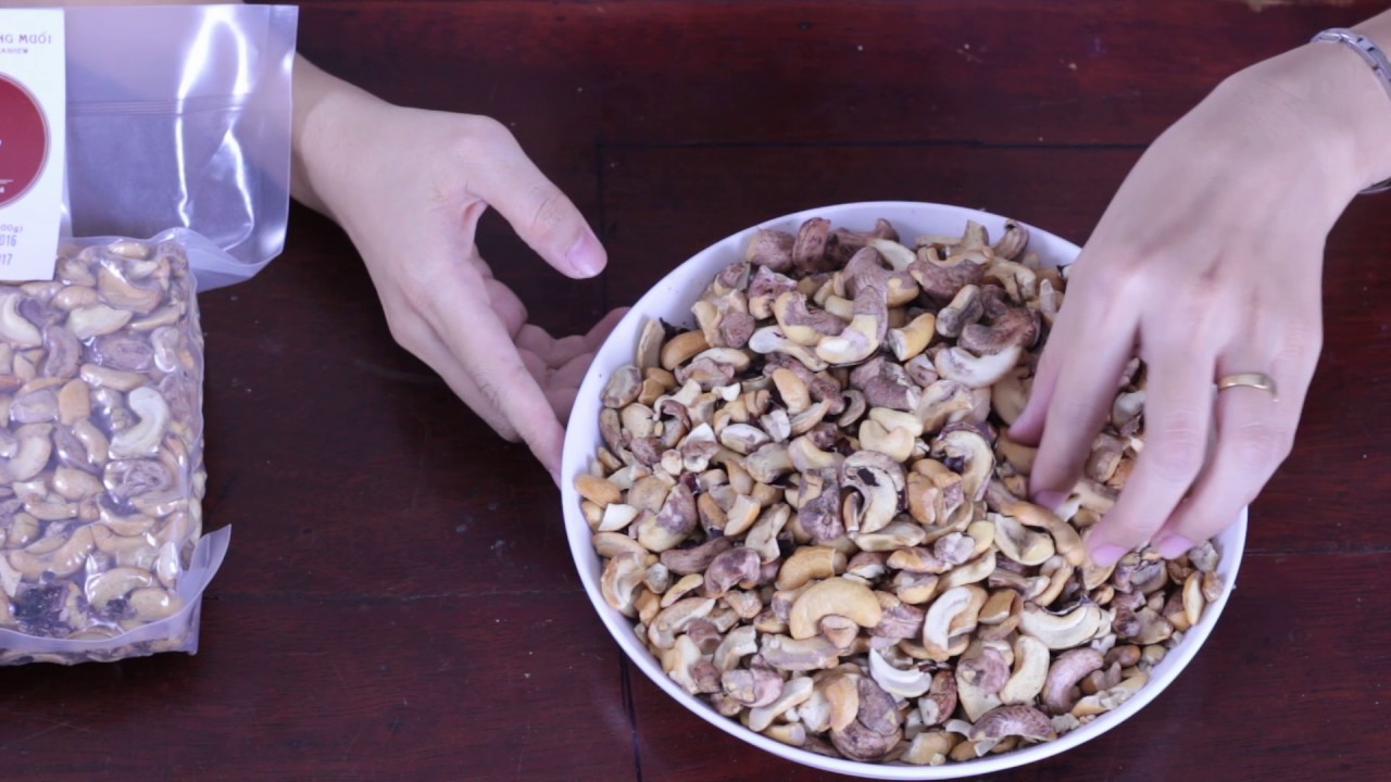 Hạt Điều Rang Muối loại Vỡ 1kg Bò Đội Nón
