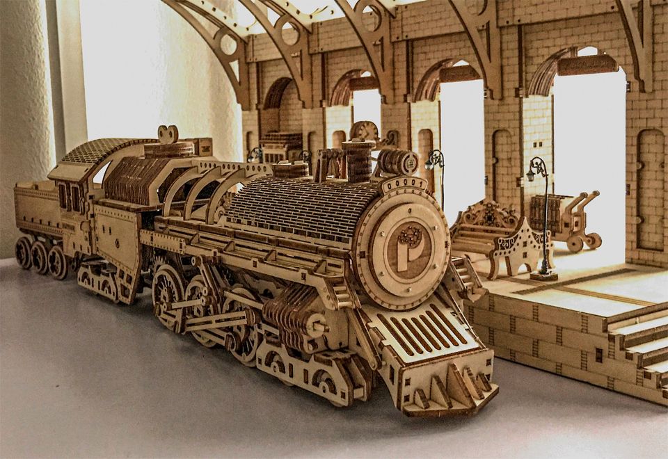 Đồ chơi lắp ráp gỗ 3D Mô hình Tàu hơi nước Steam Train Laser MC501  Shopee  Việt Nam
