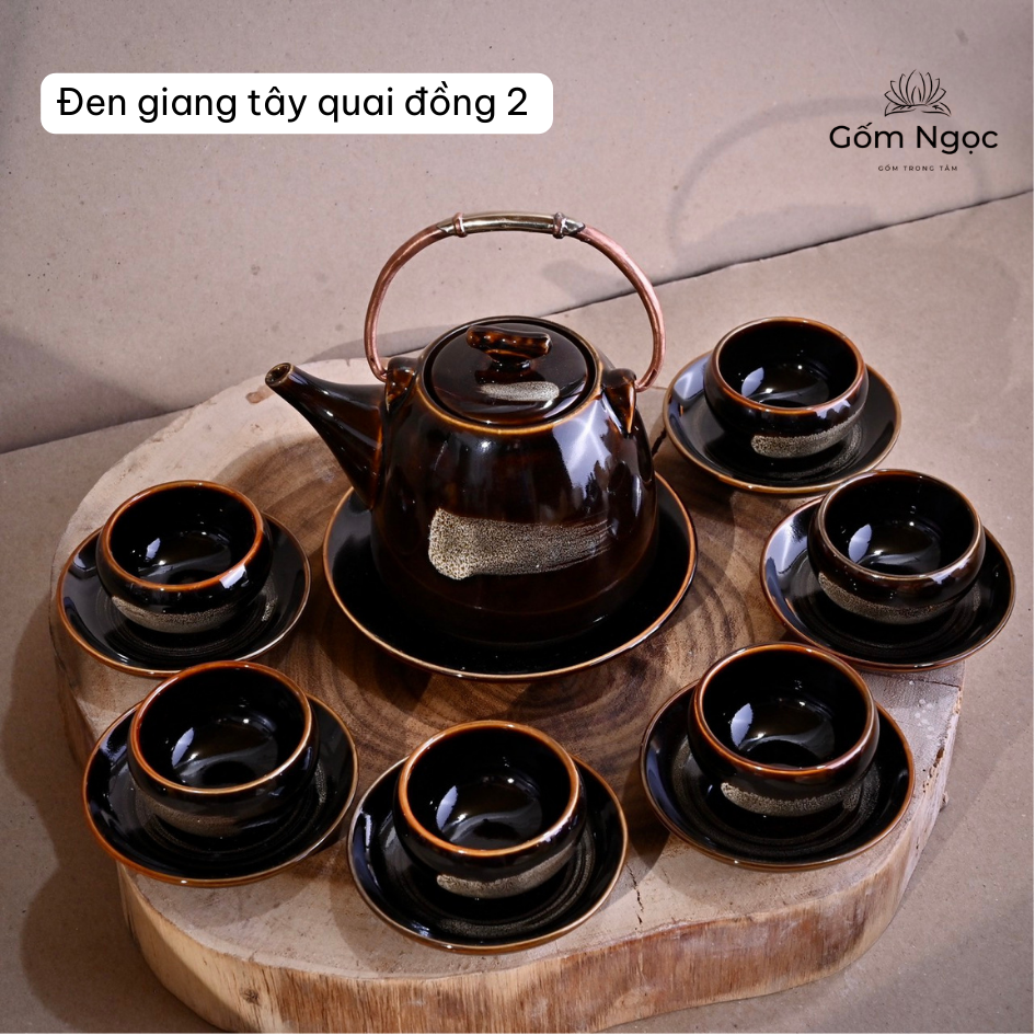 Ấm chén hãm trà pha chè dung tích 350ml, 600ml gốm sứ Bát Tràng