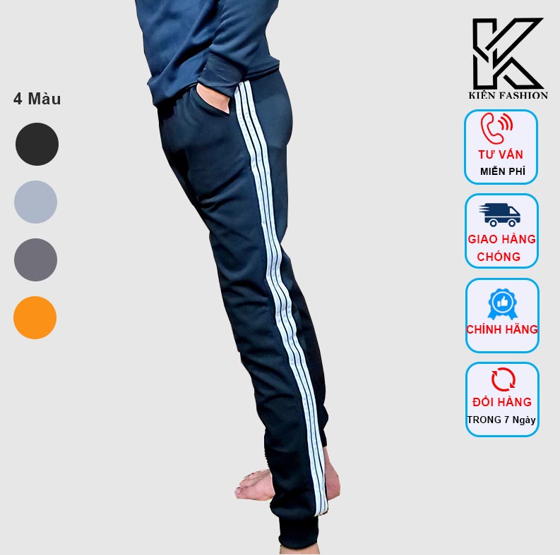 Quần Dài Thể Thao Jogger - Chất Thun Thể Thao Polyester - Chất Dày Dặn Co Giãn 4 Chiều