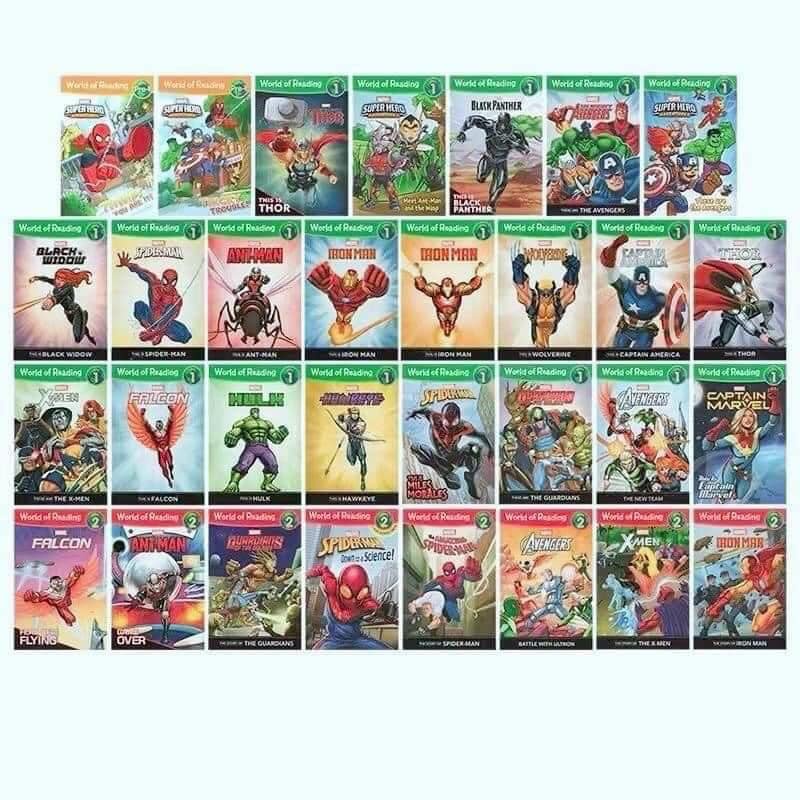 Bộ nhập 31q - reading of the world chủ đề marvel cấp độ 1 - marvel world of reading