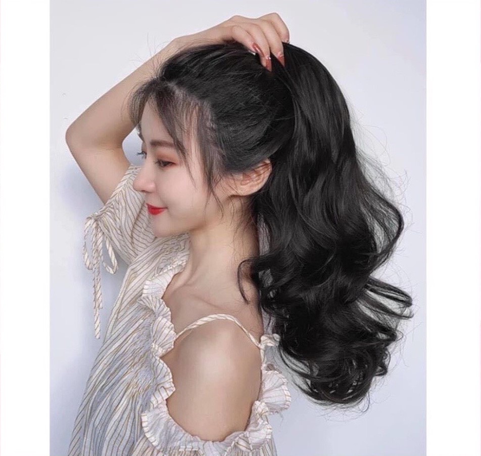 Tóc giả ngoặm xoăn 50cm n53