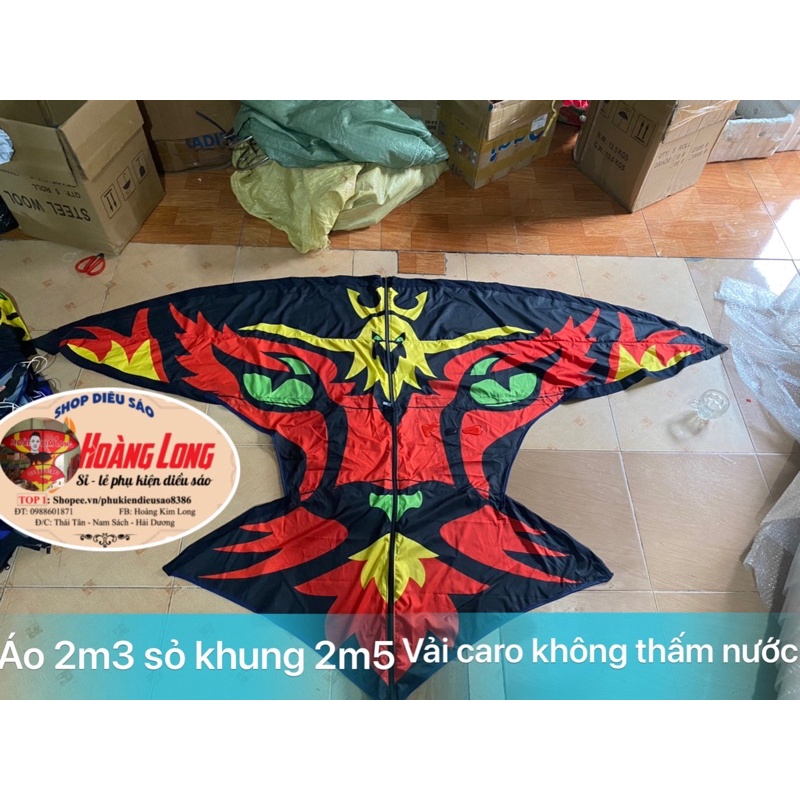Áo diều lắp ghép Mẫu Hổ Ưng sỏ khung 2m5- 3m