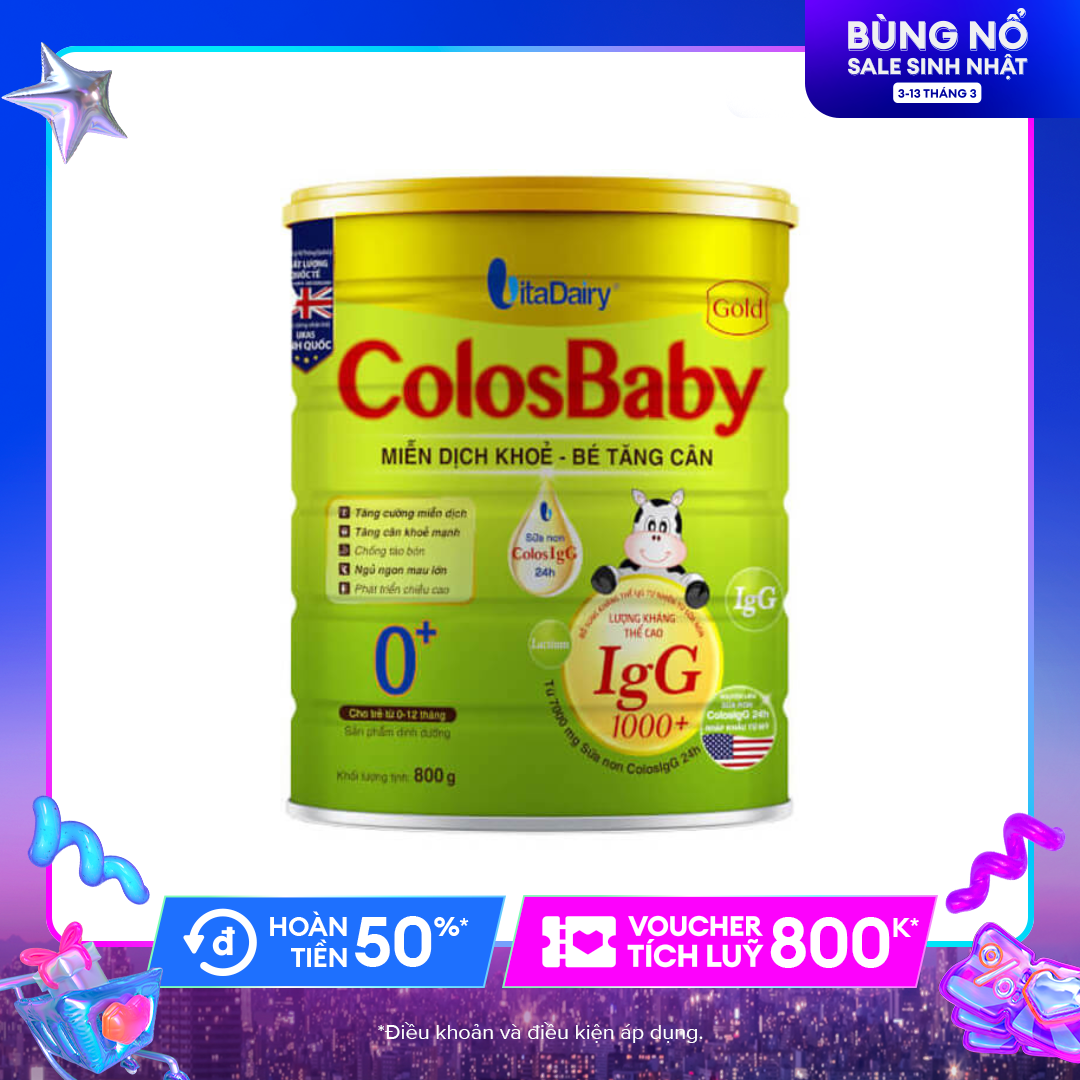SỮA BỘT Colosbaby Gold 800gr ĐỦ SỐ CHO BÉ đủ loại (Mã Qr đầy đủ,date 2026)