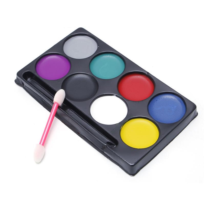 8 Colors Washable Oily Children Face Paint Makeup Palette / Non-Toxic Body Tattoo Paint For Party/Halloween/Cosplay/Christmas/Art Show