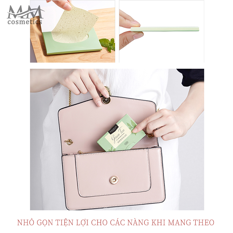 (Chính hãng) Giấy thấm dầu cao cấp 100 miếng Maycreate ( Mẫu Mới )