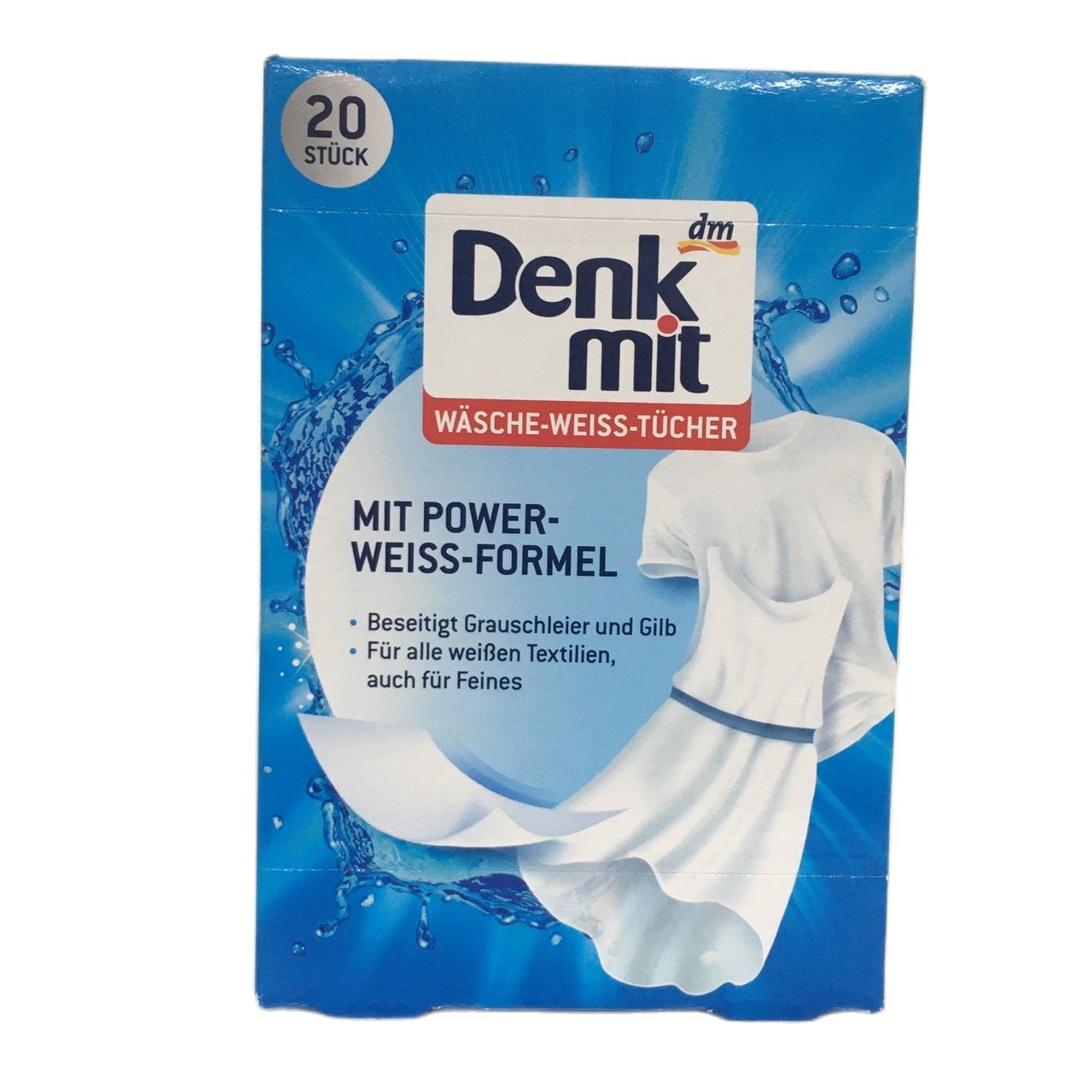 Giấy tẩy trắng quần áo Denkmit 20 miếng HÀNG CHÍNH HÃNG ĐỨC