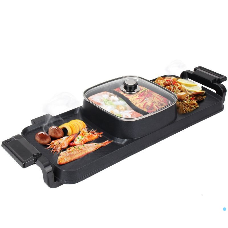 Nồi lẩu nướng 3 ngăn cao cấp