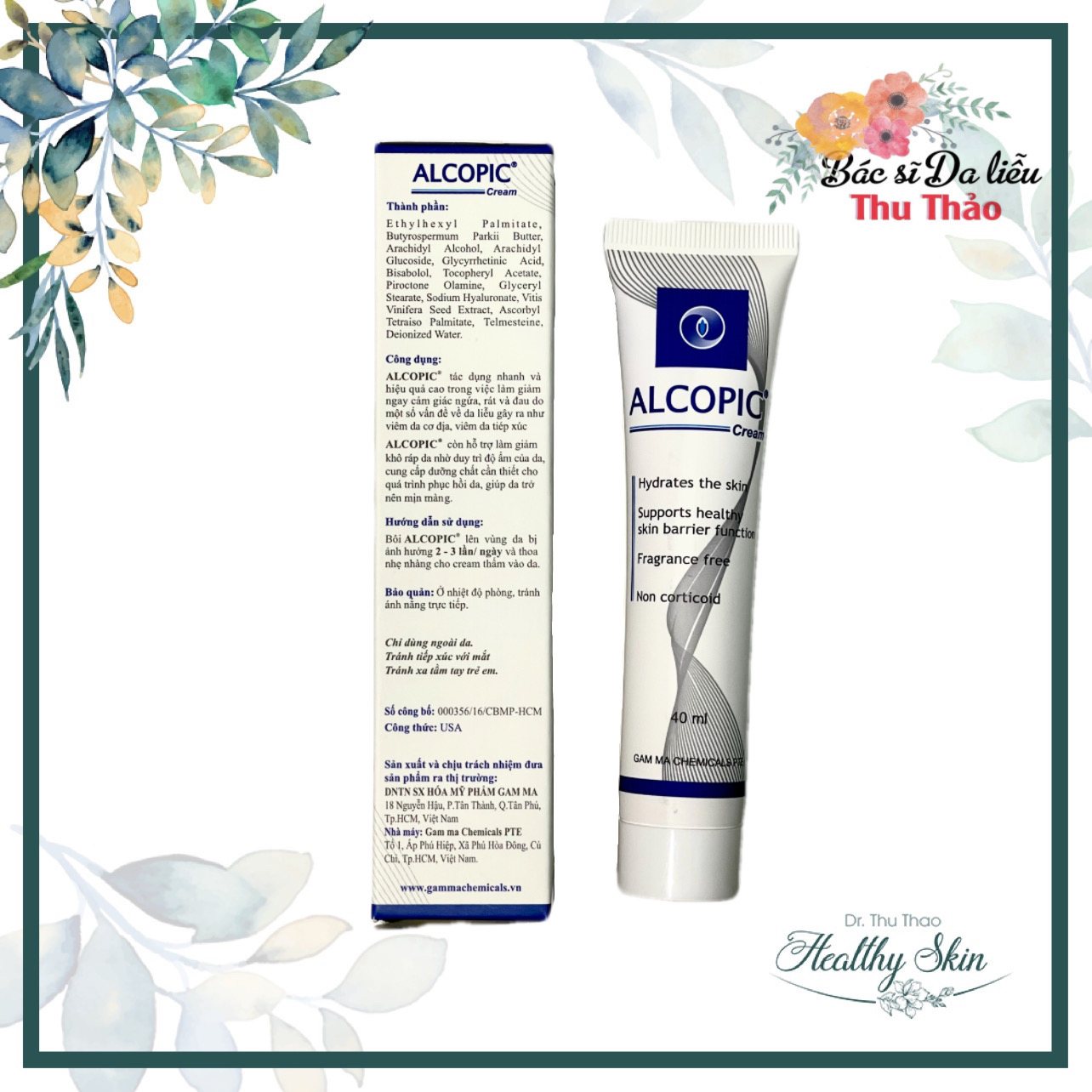 [40ML] KEM DƯỠNG GIẢM NGỨA DA ALCOPIC CREAM