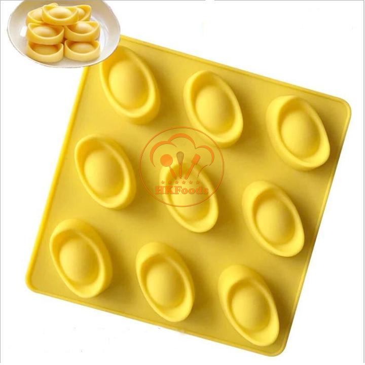 KHUÔN SILICON LÀM THẠCH RAU CÂU SOCOLA 9 HÌNH THỎI VÀNG