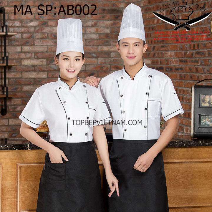 áo bếp,đồng phục bếp siêu rẻ siêu đẹp ab002
