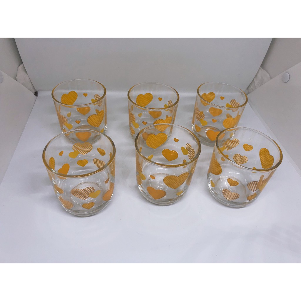 🍀 Bộ 6 Ly Thủy Tinh Lotus Việt Tiệp ( HOA VĂN NGẪU NHIÊN  )