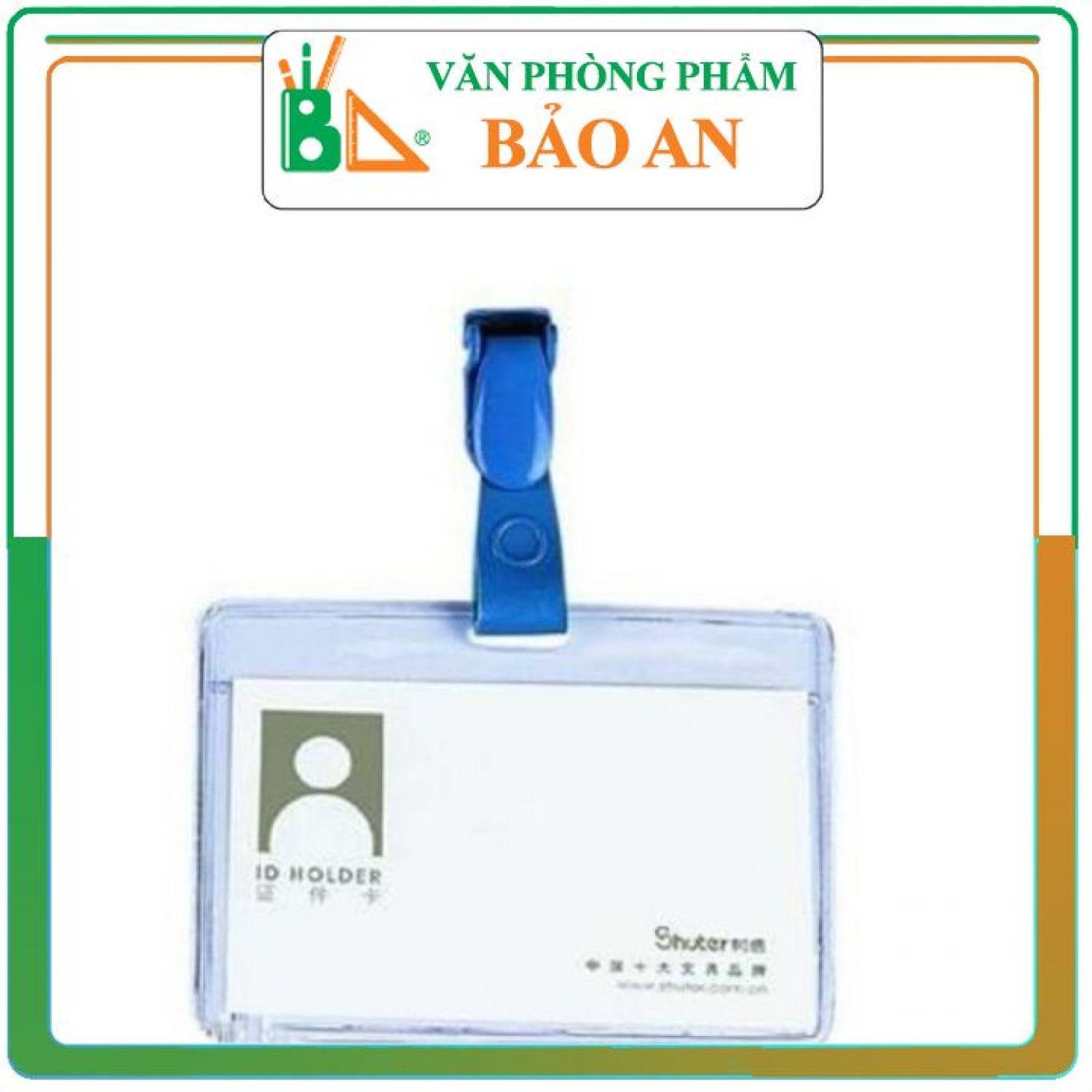 Kẹp đeo nhựa dùng kèm bảng tên 10 cái - văn phòng phẩm bảo an