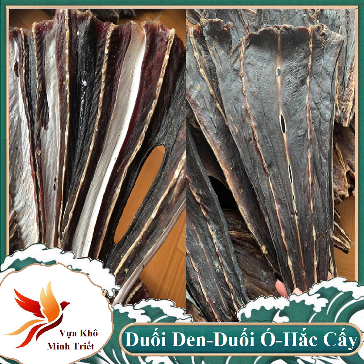 Khô cá đuối đen loại ngon 1KG  Khô Cá Đuối Lạc ĐEN nhỏ Không Tẩm Đặc Sản Sông Đốc- Vựa Khô Minh Triết